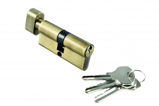 Ключевой цилиндр (ключ + завёртка) MORELLI 70 мм 70CK AB бронза