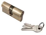 Ключевой цилиндр (ключ + ключ) RUCETTI 60 мм R60C AB бронза